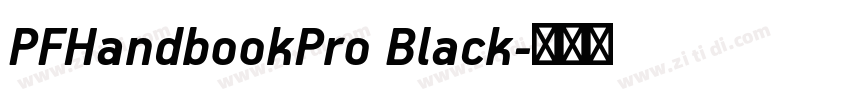 PFHandbookPro Black字体转换